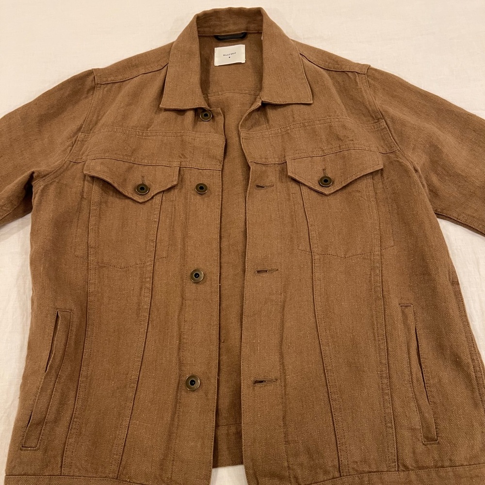 Billy Reid Linen Trucker Jacket